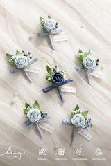 Wedding Decor Flowers, Dusty Blue & Light Blue
