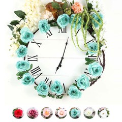 6 ft long Silk Rose Garland with Leaves and Bendable Wire Vines Party Flowers