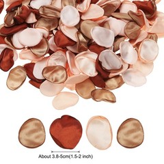 300pcs Artificial Rose Petals Fake Silk Flower Petals, Apricot/Light Brown/Brown