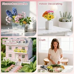 RAINFLOW Baby Breath Flowers Artificial Bulk – 100PCS Mini 100 PCS Multi Color