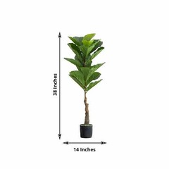 2 Green 3 feet Fig Tree ARTIFICIAL PLANTS Planter Pots Party Events Supplies