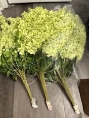 3 Pack Of 12 Each Wisteria Hanging Flowers 3.77 Feet Artificial Green New