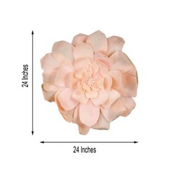 2 pcs 24″ Blush Artificial Daisy Flowers for Wall Backdrop Party Wedding Craft