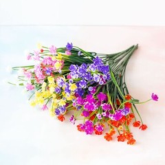 US 4pcs Artificial Outdoor Flowers UV Resistant Fake Plastic Flowers Faux Lotus
