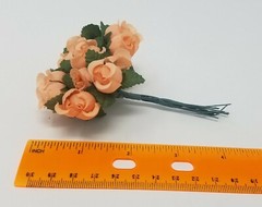 Lot of 144 pcs Peach Artificial Rosebuds Roses Millinery Craft Flowers 16mm 5/8″