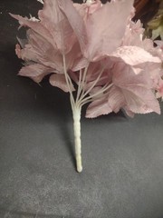 1970s Vintage Silk Wedding Bouquet or Throwaway, Satin Rose, Stephanotis, Pearls