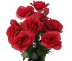 DIY Silk Flower Red Open Rose Bouquet refill (DIY)