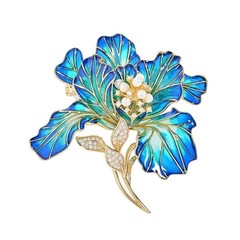 Traditional Floral Design Brooch Alloy Coat Suit Dress Safety Badge Lapel Pin