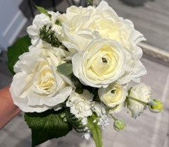 Beautiful Faux Wedding Flower – Set of 4 (will sell other number)- White & Green