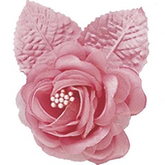12 silk roses wedding favor flower corsage mauve dusty rose 2.75″