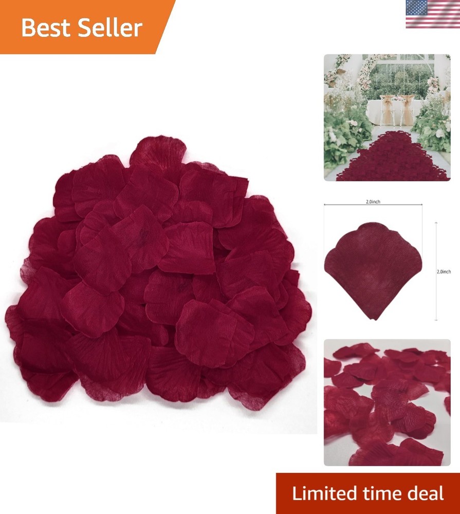 500 Dark Red Rose Petals – Lightweight, Reusable, and Stylish Decor Solution