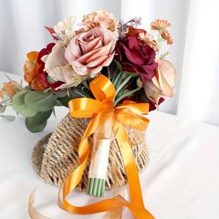Wedding Bridal Bouquet Set Bride Bridesmaids Ceremony Anniversary Decor Gift
