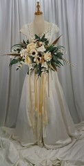 Late Winter Boho Faux Silk Wedding Bouquet