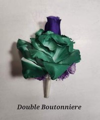 Hunter Green Purple Ivory Rose Calla Lily Orchid Bridal Wedding Bouquet Accessor