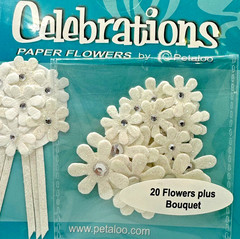 Paper Flower by Petaloo Adorable Bouquet plus 20 flowers Celebrations Cards