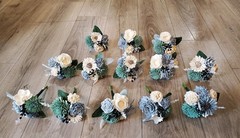 Dusty Blue Wedding Centerpieces for Jars Sage Sola Wood Flower Bouquets Shower