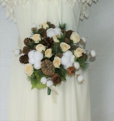 Woodland Rose Silk Wedding Bouquet