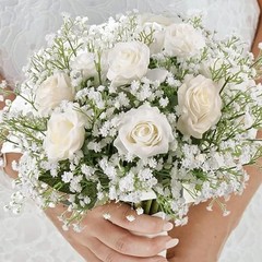 Babys Breath Artificial Flowers Fake Flowers Gypsophila Bouquet 24 Pcs White