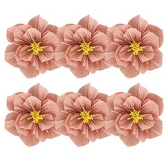 6pcs 3D Paper Flowers for Home Decor Wedding Birthday Party Decorations