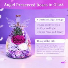 Gifts for Women Preserved Rose Forever Flower Eternal Roses in Small, Purple