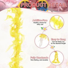 40g 2 Yards Feather Boa, Costume Turkey Chandelle Feathers Boa Yellow
