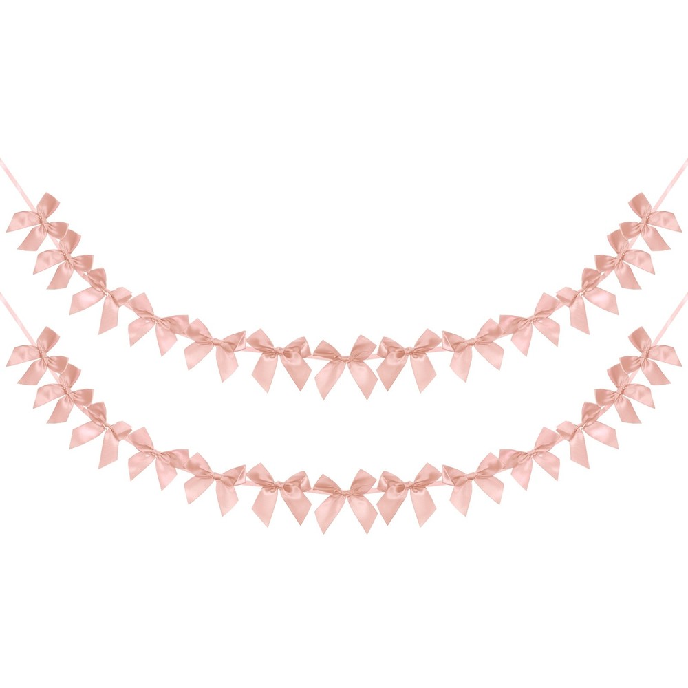 2 String of 13 PCS Korean Pink Bow Garland Banner Decoration Party Bow