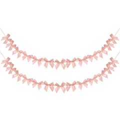2 String of 13 PCS Korean Pink Bow Garland Banner Decoration Party Bow