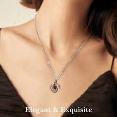 Preserved Rose Gifts for Women, Eternal Flower Rose Box with Heart Necklace
