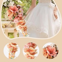 Waterfall Holding Bouquet Wedding Bouquet for Anniversary Valentine’s Day