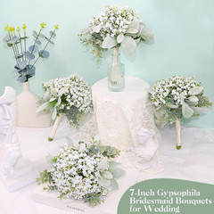 Artificial Baby’s Breath Bridesmaids Bouquets Set of 4 for Weddings