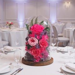 Flowers for Delivery Preserved Rose in Glass Reddish