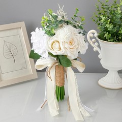 Artificial Flower Bride Bouquet Simulation Handheld Flower for Wedding Event