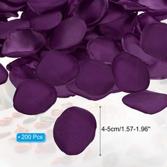 200 Pcs Silk Rose Petals, Artificial Flowers Fake Rose Petals Dark Purple