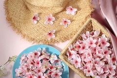 100pcs Pink Cherry Blossom Flowers Artificial Cherry Blossom Y# Pink Cherry