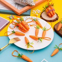 CLESDF Easter Carrot Hanging Ornaments – 12Pcs Premium 4.7 inches, Orange
