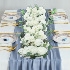 For Party Wedding Artificial Flower Row Decoration Wedding Arch Backdrop(white)