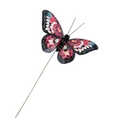Cartanfill-Artificial Butterfly Decorations Set, 12 Pieces, 6 Colors, B-black
