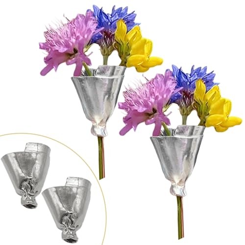 2 Packs Wearable Flower Bouquet Clip – Fashion Brooches for DIY Silver
