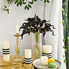 Artificial Calla Lily Flowers 12Pcs, Black | Wedding Bouquet Flower, Home Decora