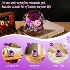 FIACO Gifts for Mom Flowers Delivery Prime Grade A Rose, A-purple