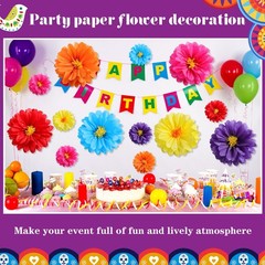 Watersay 12 Pcs 10″ 20″ Giant Mexican Fiesta Paper 20 inches, Classic Color