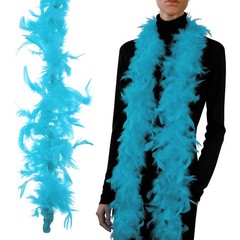 40g 2 Yards Feather Boa, Costume Turkey Chandelle Feathers Boa Lake Blue