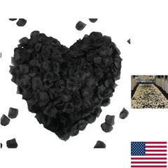 2200 PCS Black Silk Rose Petals for Romantic Weddings & Valentine Decorations