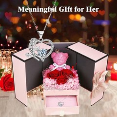 Suturun Preserved Roses Forever Flowers Gifts for Women,Eternal Rose Pink