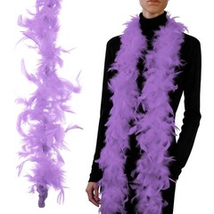 40g 2 Yards Feather Boa, Costume Turkey Chandelle Feathers Boa Light Purple