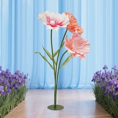 Giant Artificial Flowers, Large Artificial Flowers with Stems and Base