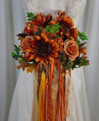 Boho and Berries Autumn Faux Silk Wedding Bouquet