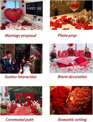 4500PCS Red Rose Petals, Artificial Flower Petals Fake Rose Petals for Romantic