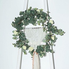 6 ft long Frosted Green Eucalyptus Foliage Garlands Silk Roses Greenery Party