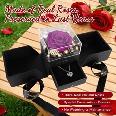 TranquilBliss Preserved Real Purple Gift Box 4.33 ″ x 4.01 ″ x 3.86 ″,